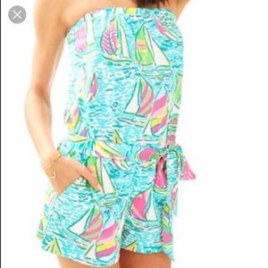 Lilly Pulitzer Regatta pop up print romper